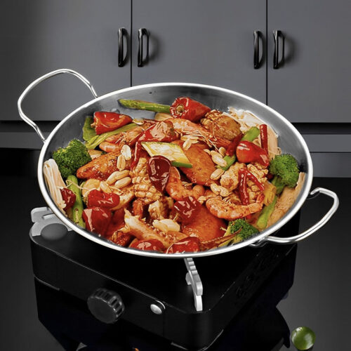 21cm Signature Dry Pot crafted with 201 Material in Silver Color For Kitchen - Image 2