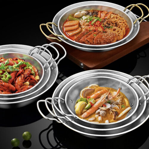 21cm Signature Dry Pot crafted with 201 Material in Silver Color For Kitchen - Image 4