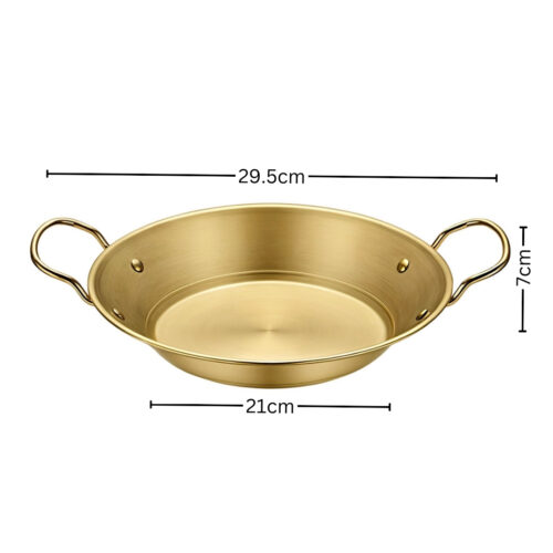 21cm Signature Dry Pot crafted with 201 Material in Gold for Kitchen - Image 6