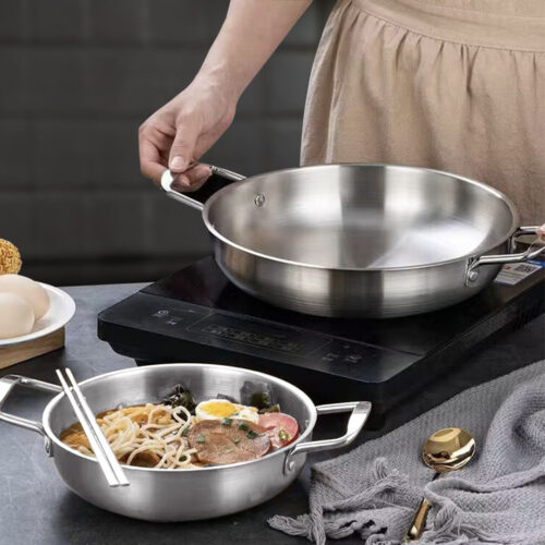24cm Premium Silver Seafood Dry Pot Stockpot Versatile Durable Kitchen - Image 4