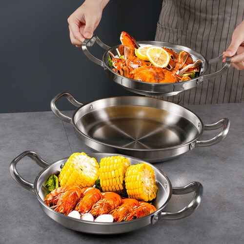 28cm Dry Pot with Natural Color 201 Material Constructed from Stainless Steel Kitchens - Image 5