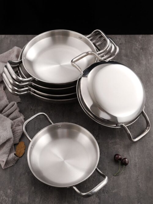 28cm Dry Pot with Natural Color 201 Material Constructed from Stainless Steel Kitchens - Image 7