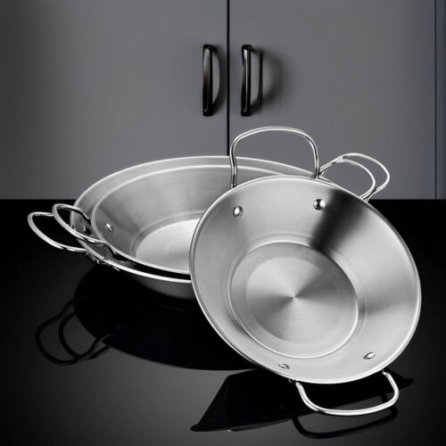 25cm Signature Dry Pot crafted with 201 Material in Silver Color for Kitchens - Image 7