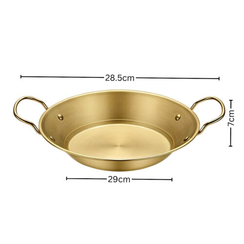 29cm Signature Dry Pot crafted with 201 Material in Gold for Kitchen - Image 6