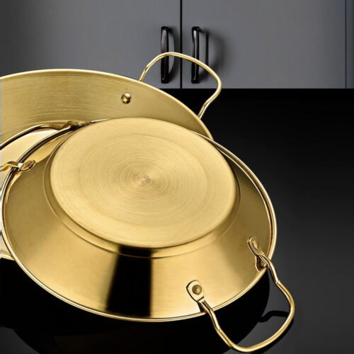 29cm Signature Dry Pot crafted with 201 Material in Gold for Kitchen - Image 8