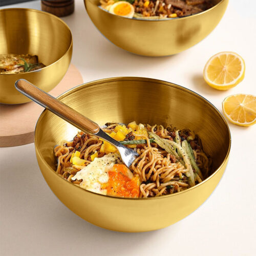 20cm Gold Salad Bowl with Model 201 Elegant Durable Kitchen - Image 3