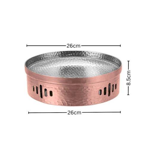26cm Hammered Texture Dry Pot in Rose Gold Color Kitchen - Image 5