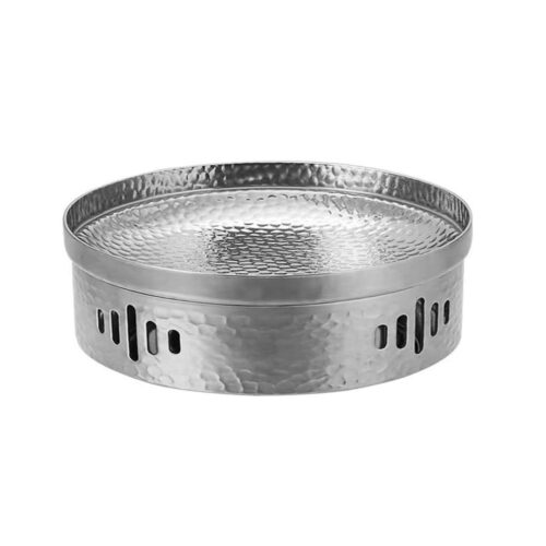 28cm Hammered Texture Dry Pot in Natural Silver Color a Kitchen