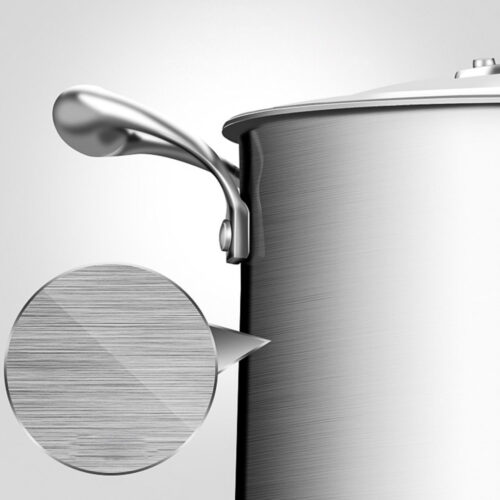 2x 20cm Stainless Steel Soup Pot Stock Cooking Stockpot Heavy Duty Thick Bottom with Glass Lid - Image 5