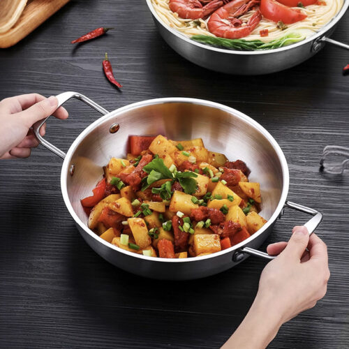 26cm Premium Silver Seafood Dry Pot Stockpot Versatile Durable Kitchen - Image 2