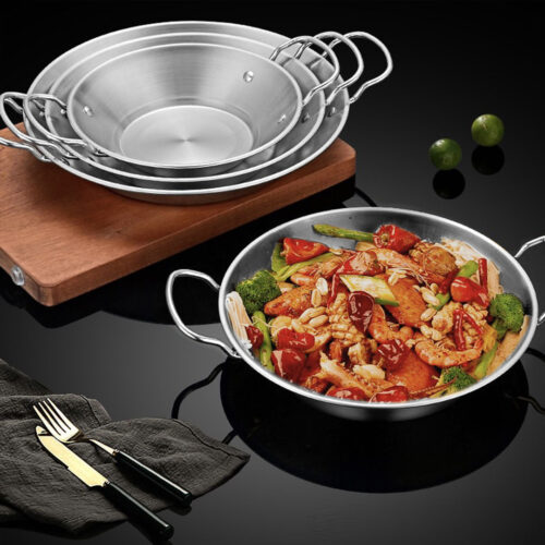 29cm Signature Dry Pot crafted with 201 Material in Silver Color for Kitchen - Image 3