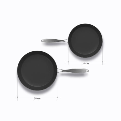 Stainless Steel Fry Pan 20cm 28cm Frying Pan Induction Non Stick Interior - Image 8