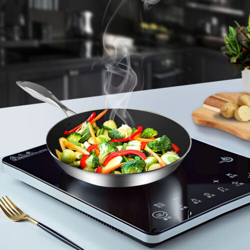Stainless Steel Fry Pan 22cm 26cm Frying Pan Induction Non Stick Interior - Image 3