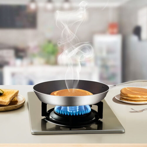 Stainless Steel Fry Pan 22cm 26cm Frying Pan Induction Non Stick Interior - Image 6