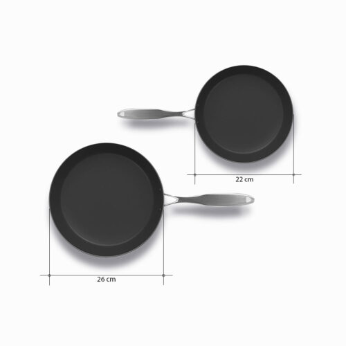 Stainless Steel Fry Pan 22cm 26cm Frying Pan Induction Non Stick Interior - Image 8