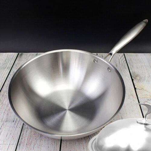 18/10 Stainless Steel Fry Pan 32cm Frying Pan Top Grade Cooking Skillet with Lid - Image 7
