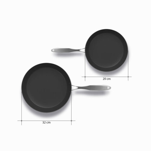 Stainless Steel Fry Pan 20cm 32cm Frying Pan Induction Non Stick Interior - Image 8