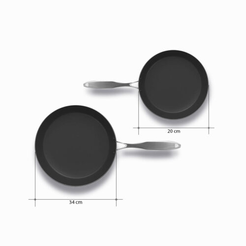 Stainless Steel Fry Pan 20cm 34cm Frying Pan Induction Non Stick Interior - Image 8