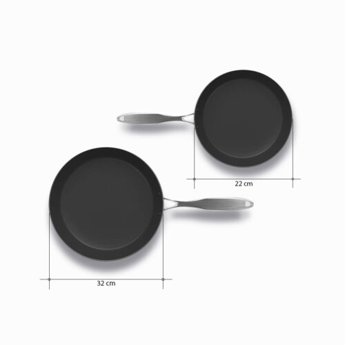 Stainless Steel Fry Pan 22cm 32cm Frying Pan Induction Non Stick Interior - Image 8
