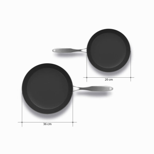 Stainless Steel Fry Pan 20cm 36cm Frying Pan Induction Non Stick Interior - Image 8