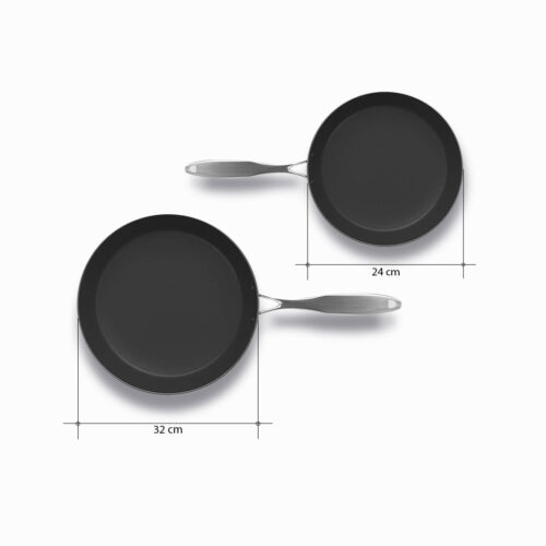 Stainless Steel Fry Pan 24cm 32cm Frying Pan Induction Non Stick Interior - Image 8