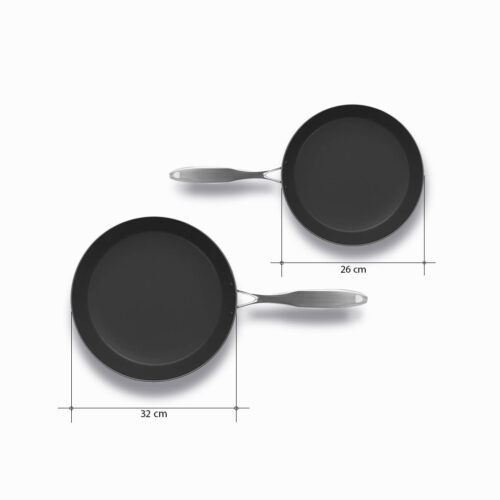 Stainless Steel Fry Pan 26cm 32cm Frying Pan Induction Non Stick Interior - Image 8