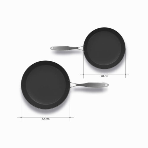 Stainless Steel Fry Pan 28cm 32cm Frying Pan Induction Non Stick Interior - Image 8