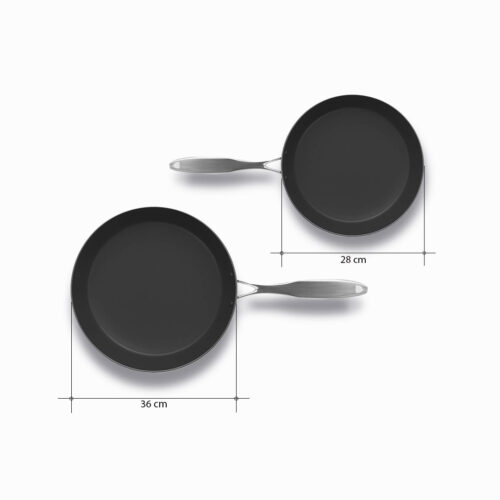 Stainless Steel Fry Pan 28cm 36cm Frying Pan Induction Non Stick Interior - Image 8