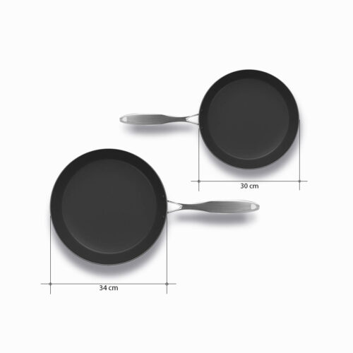 Stainless Steel Fry Pan 30cm 34cm Frying Pan Induction Non Stick Interior - Image 8