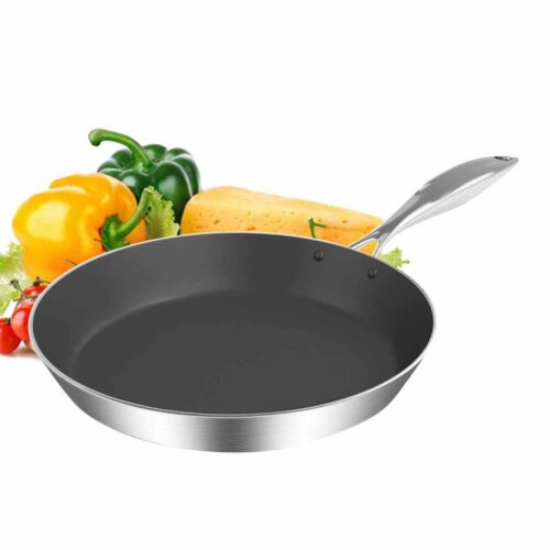 6X Stainless Steel Fry Pan Frying Pan Induction FryPan Non Stick Interior Skillet - Image 9