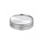 14cm Premium Silver Grilling Plate Durable Heat Resistant Perfect for BBQs Outdoor Cooking Kitchen