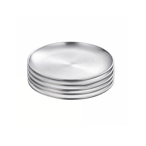 17cm Premium Silver Grilling Plate Durable Heat Resistant Perfect for BBQs Outdoor Cooking Kitchen