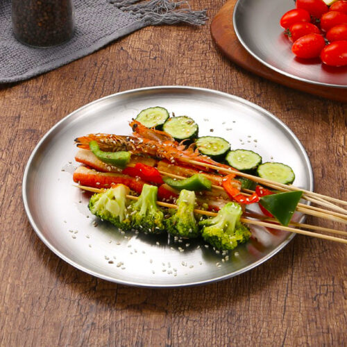 17cm Premium Silver Grilling Plate Durable Heat Resistant Perfect for BBQs Outdoor Cooking Kitchen - Image 3