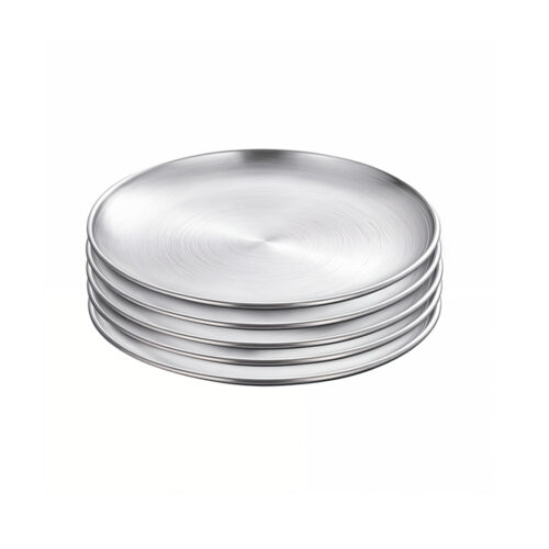23cm Premium Silver Grilling Plate Durable Heat Resistant Perfect for BBQs Outdoor Cooking Kitchen