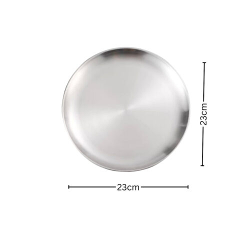 23cm Premium Silver Grilling Plate Durable Heat Resistant Perfect for BBQs Outdoor Cooking Kitchen - Image 5
