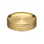 23cm Premium Gold Grilling Plate Durable Heat Resistant Perfect for BBQs Outdoor Cooking Kitchen