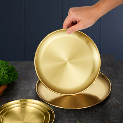 23cm Premium Gold Grilling Plate Durable Heat Resistant Perfect for BBQs Outdoor Cooking Kitchen - Image 7