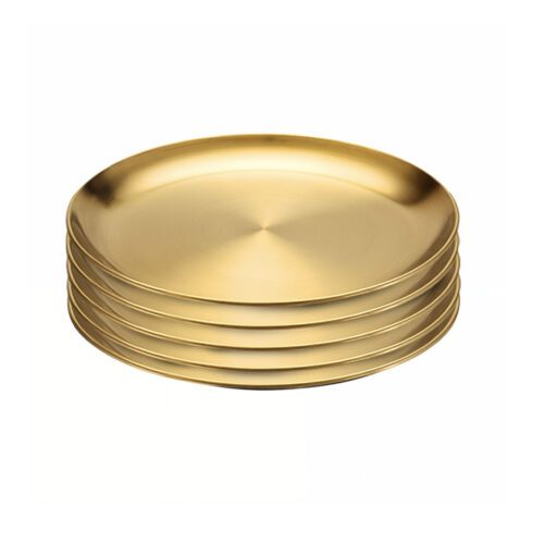 26cm Premium Gold Grilling Plate Durable Heat Resistant Perfect for BBQs Outdoor Cooking Kitchen