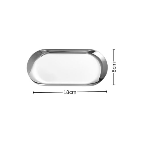 Silver Nordic Oval Plate Set Small Medium Large for 3 Pieces Kitchens - Image 6