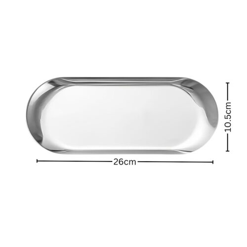 Silver Nordic Oval Plate Set Small Medium Large for 3 Pieces Kitchens - Image 8