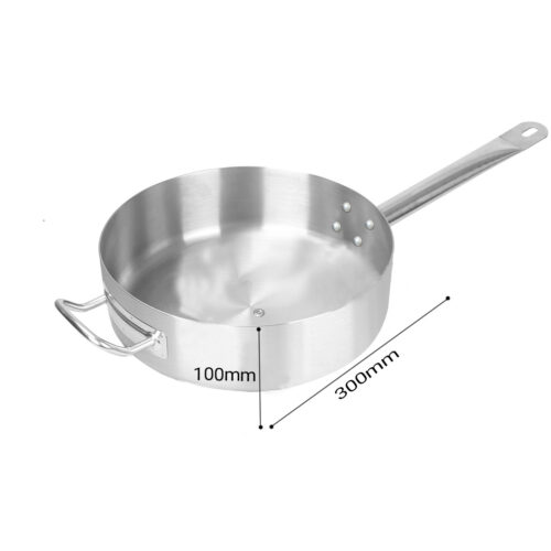 30cm Stainless Steel Saucepan Sauce pan with Glass Lid Helper Handle Triple Ply Base Cookware - Image 6