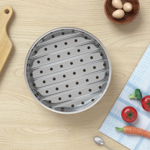 3 Tier Stainless Steel Steamers with Lid Work inside of Basket Pot Steamers 25cm - Image 4
