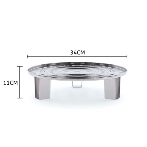 34cm Stainless Steel Steamer Insert Stock Pot Steaming Rack Stockpot Tray - Image 2