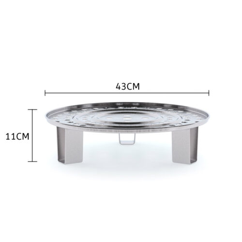 43cm Stainless Steel Steamer Insert Stock Pot Steaming Rack Stockpot Tray - Image 2