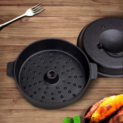28cm Cast Iron Dutch Oven Pre-Seasoned Cast Iron Pot with Lid - Image 2