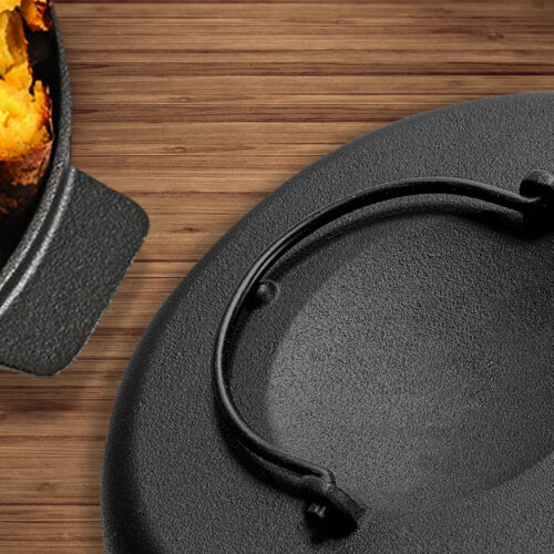 28cm Cast Iron Dutch Oven Pre-Seasoned Cast Iron Pot with Lid - Image 8