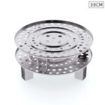 2x 39cm Stainless Steel Steamer Insert Stock Pot Steaming Rack Stockpot Tray