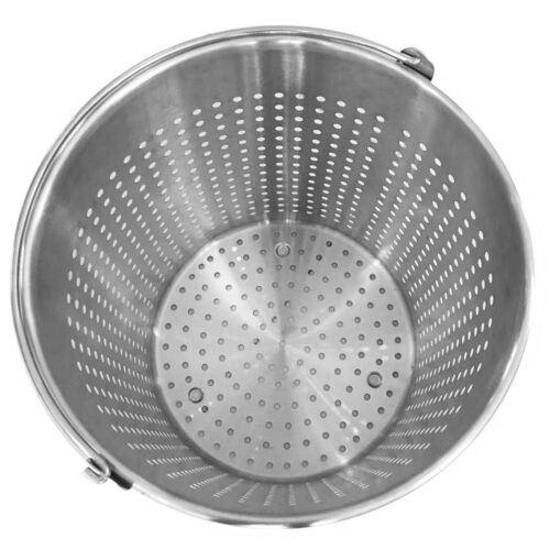 21L 18/10 Stainless Steel Perforated Stockpot Basket Pasta Strainer with Handle - Image 3