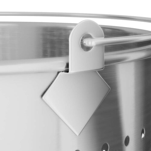 21L 18/10 Stainless Steel Perforated Stockpot Basket Pasta Strainer with Handle - Image 5
