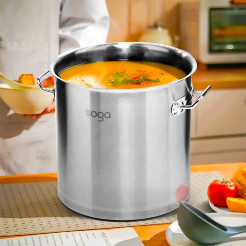Stock Pot 25L Top Grade Thick Stainless Steel Stockpot 18/10 - Image 3
